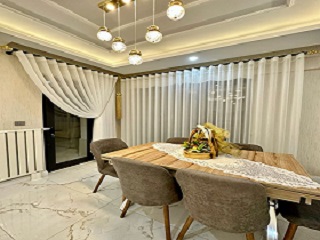 ریل مینیمال - تور - تمام تور سفید - پذیرایی - نخ