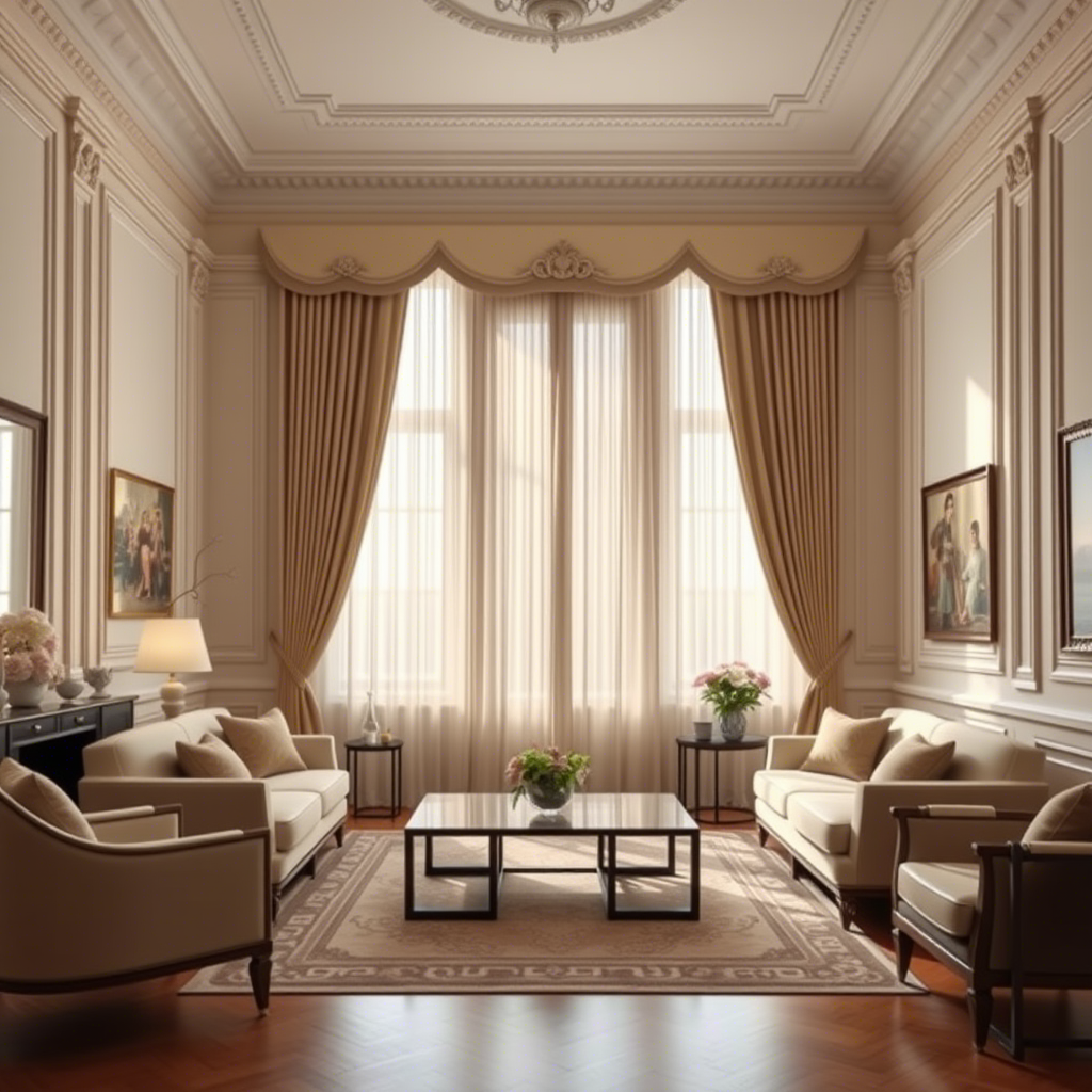 بهترین پرده برای سبک نئو کلاسیک