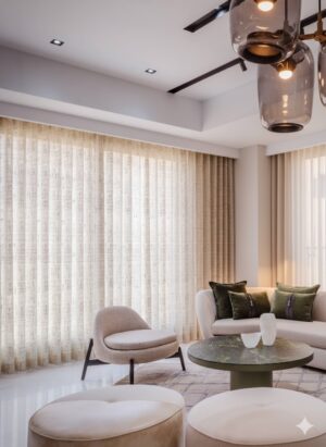 پرده مینیمال MI-01 , پرده مینیمال با جنس تور و حریر